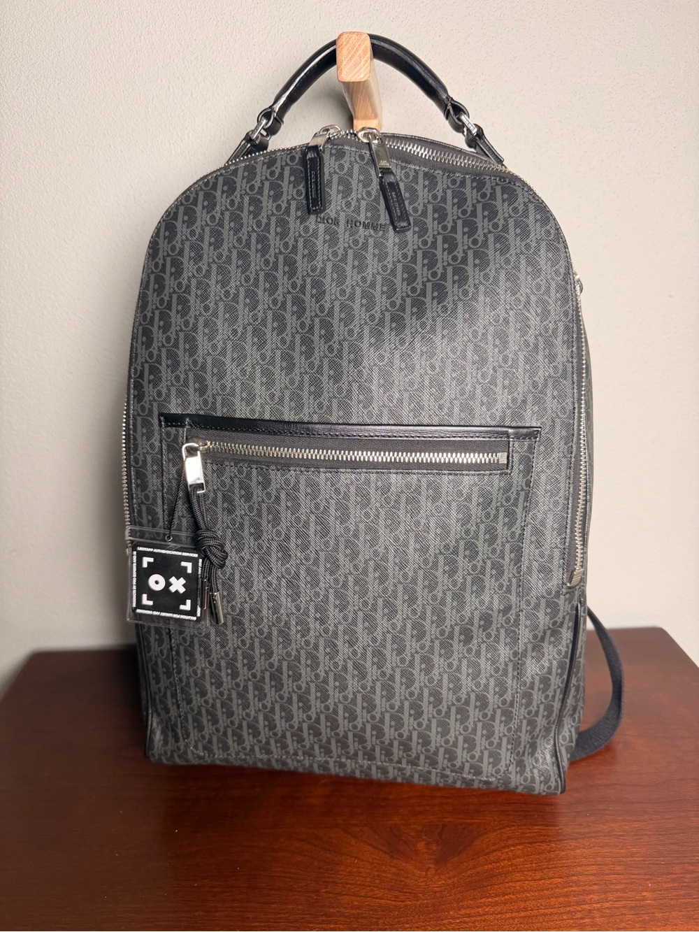 Christian Dior Homme Oblique Backpack – Black/Grey